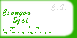 csongor szel business card